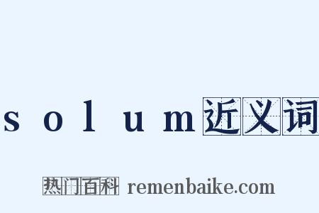 solum近义词是什么意思的图片